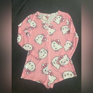 Hello Kitty Pink Long Sleeve Pajama Sexy Lady